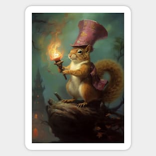 The Squirrel Mage Sticker